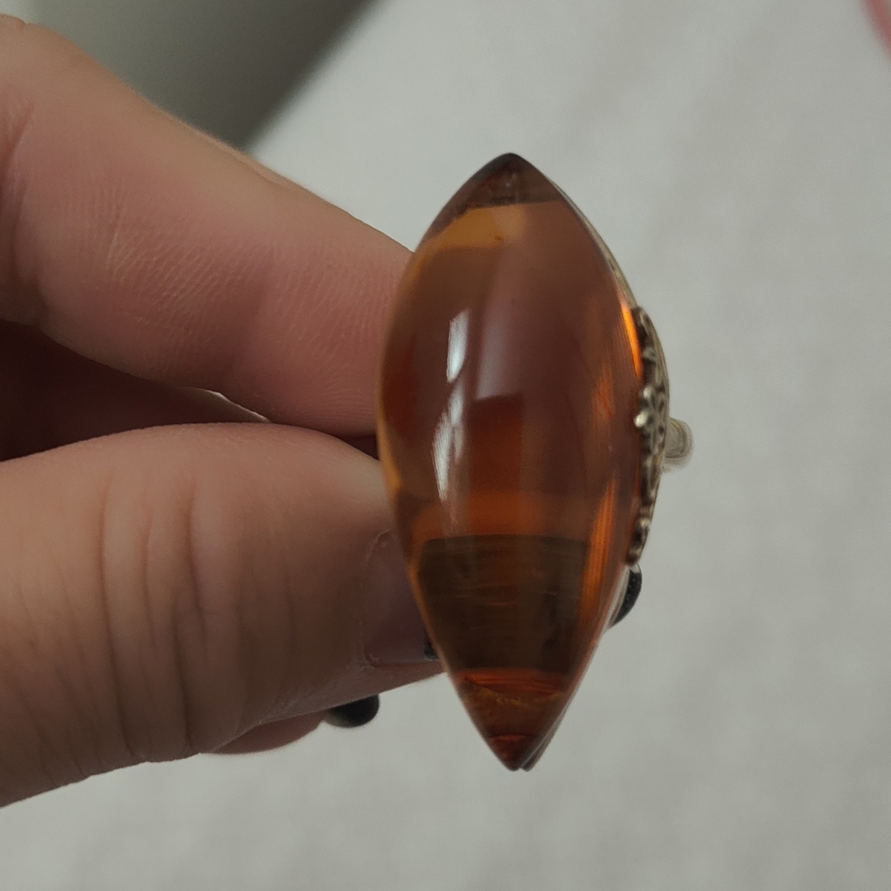 Elegant Amber Ring
